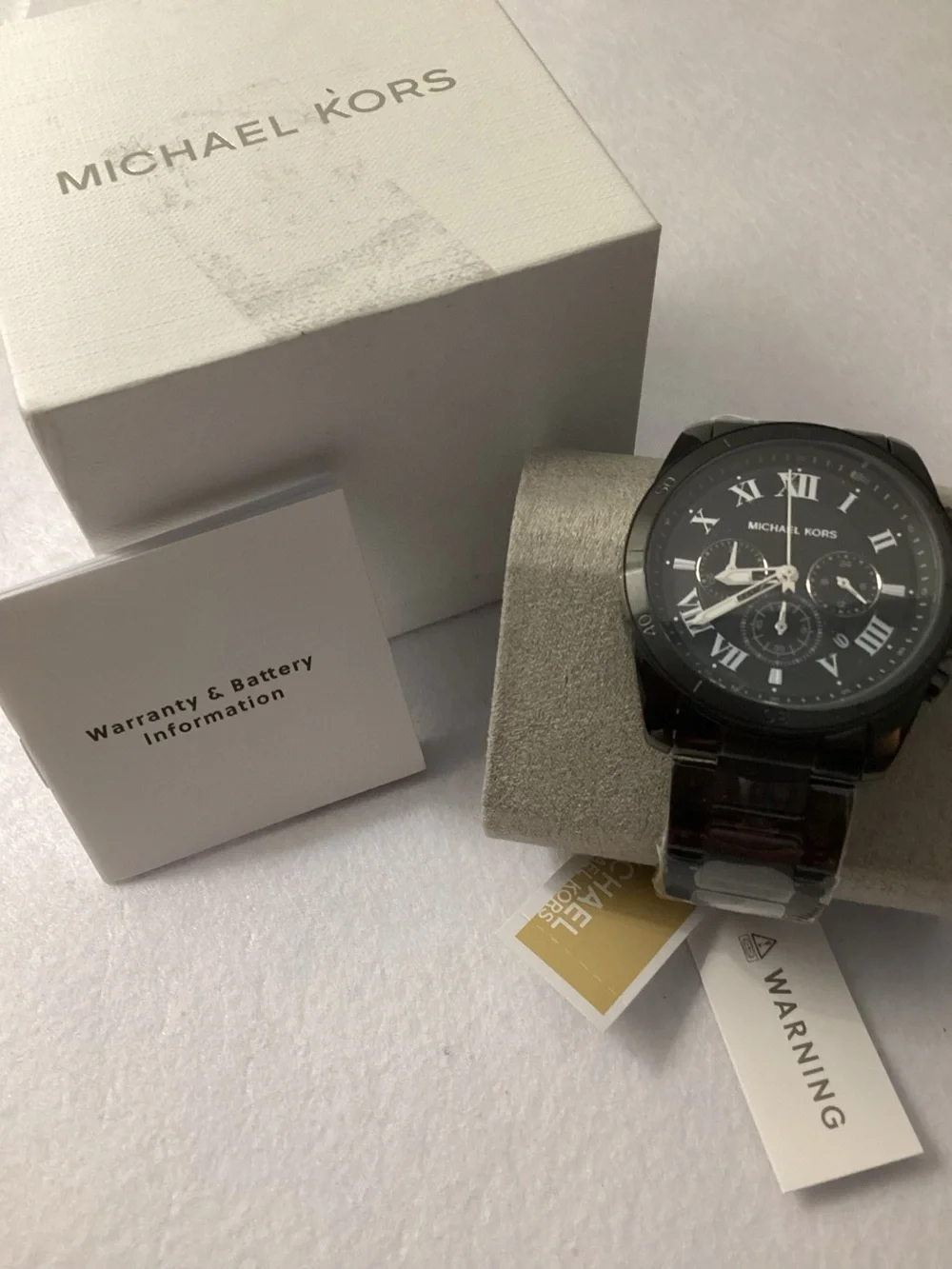 Michael Kors Alek Chronograph Black Stainless Steel Watch 44mm